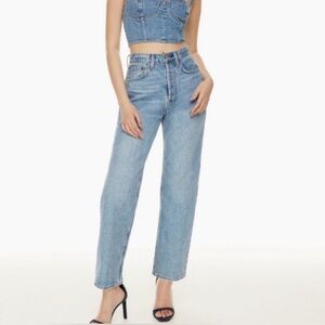 Aritzia Denim Forum The Joni High Rise Loose 24 Relaxed Straight Leg Jeans